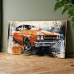 The Orange Surge Acrylic Wall Art - Image 4