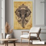 Sacred Ganesha Canvas Wall Art - Image 5