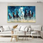Seven Galloping Horses Canvas Wall Art - Image 5