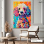 Vivid Poodle Canvas Wall Art - Image 5