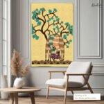 Deer Sheltern Canvas Wall Art - Image 5
