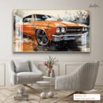 The Orange Surge Acrylic Wall Art - Image 5