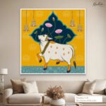 Saffron Temple Serenity Canvas Wall Art - Image 6