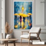 Golden Umbrella Walk Canvas Wall Art - Image 6