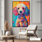 Vivid Poodle Canvas Wall Art - Image 7