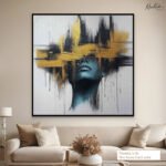 Golden Gaze Canvas Wall Art - Image 7