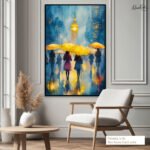 Golden Umbrella Walk Canvas Wall Art - Image 7
