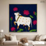 Midnight Lotus Canvas Wall Art - Image 8