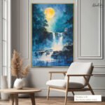 Midnight Cascade Canvas Wall Art - Image 8