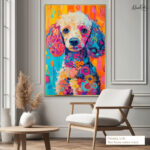Vivid Poodle Canvas Wall Art - Image 8