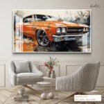 The Orange Surge Acrylic Wall Art - Image 8