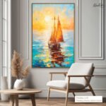 Sunset Voyage Canvas Wall Art - Image 9