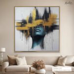 Golden Gaze Canvas Wall Art - Image 9