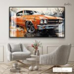 The Orange Surge Acrylic Wall Art - Image 9