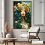 Emerald Enchantress Canvas Wall Art - Image 9