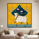 Saffron Temple Serenity Canvas Wall Art - Image 11