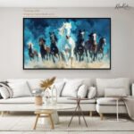 Seven Galloping Horses Canvas Wall Art - Image 11