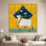 Saffron Temple Serenity Canvas Wall Art - Image 12