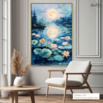 Lunar Bloom Canvas Wall Art - Image 12