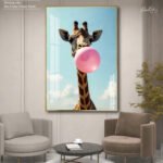 Bubble Gum Giraffe Acrylic Wall Art - Image 9
