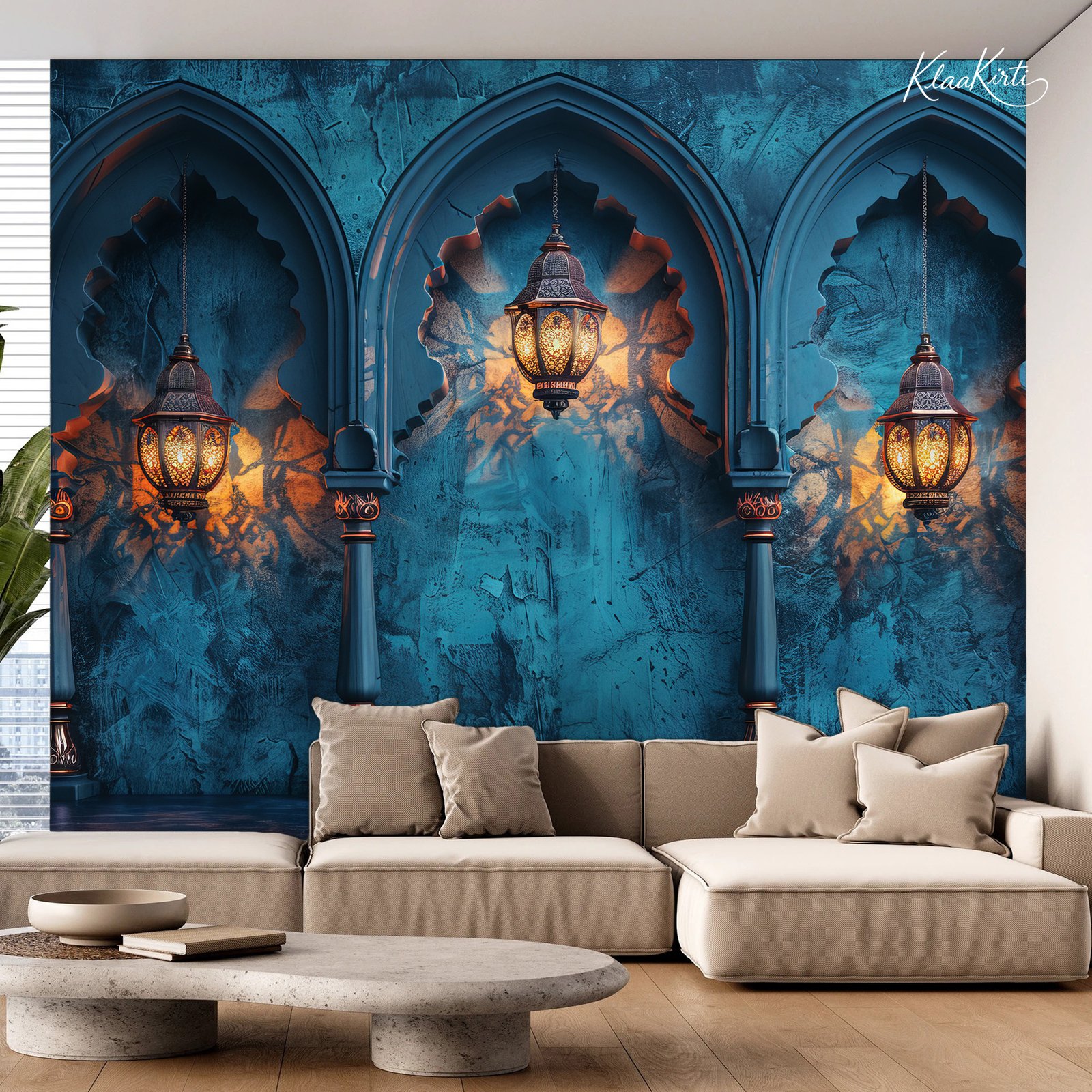 Artboard 1 Midnight Moroccan Nights Premium Wallpaper - Image 1