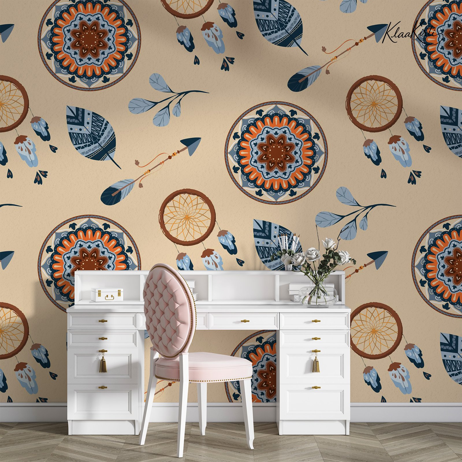 Artboard 1 Tribal Serenity Premium Wallpaper - Image 1