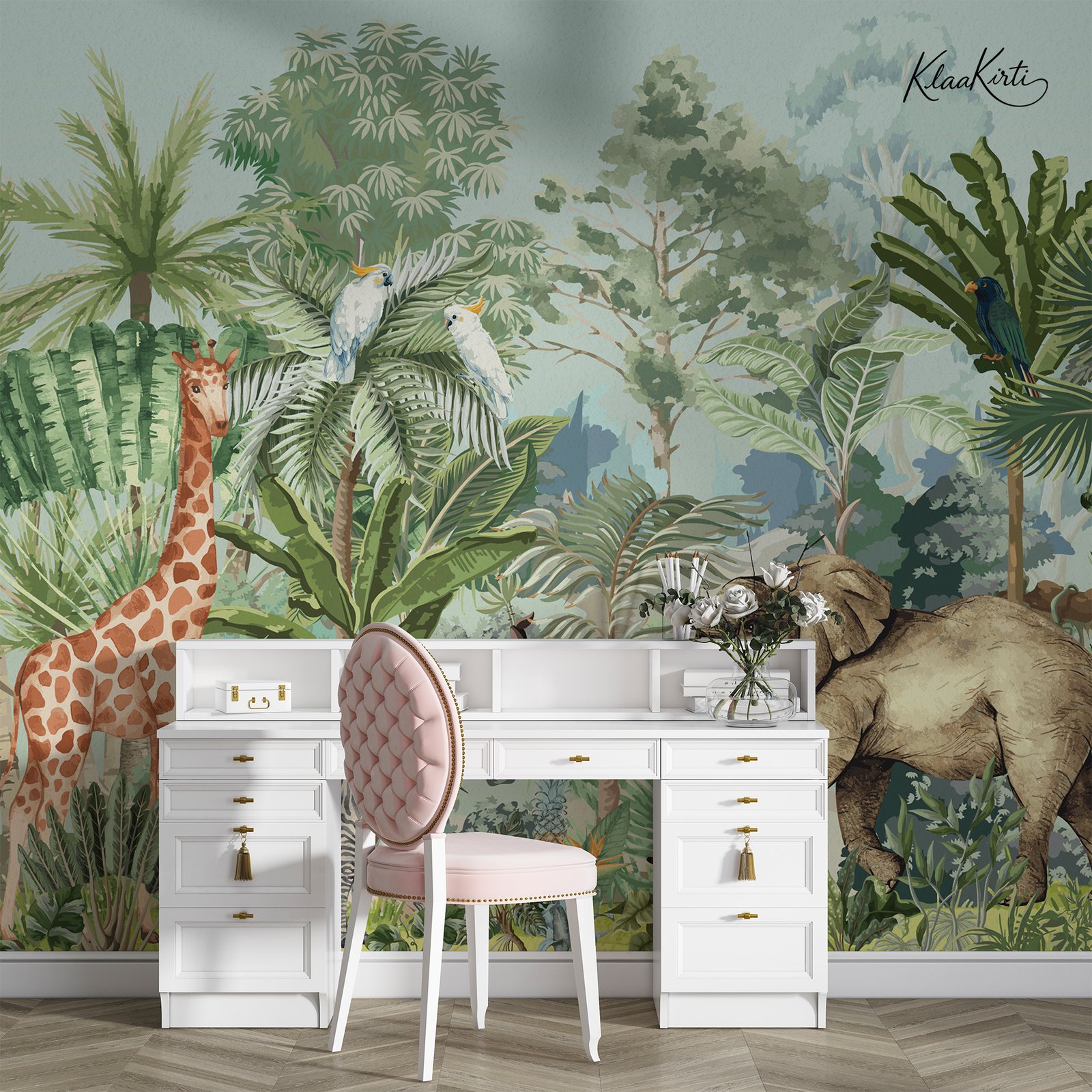 Artboard 1 Whimsical Serengeti Premium Wallpaper - Image 1
