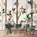 Golden Birch Grove Premium Wallpaper - Image 2