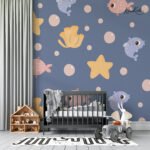 Pastel Underwater Sea Life Kids Premium Wallpaper