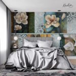 Whimsical Mixed-Media Floral Premium Wallpaper - Image 4