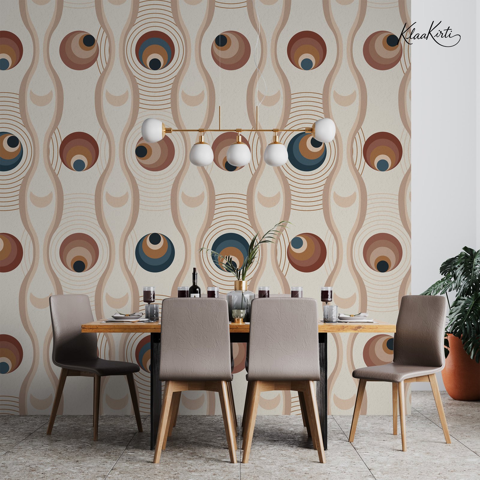 Artboard 6 Wave Mural Premium Wallpaper - Image 1