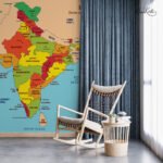 Detailed Political Map of India Kids Premium Wallpaper - Image 2