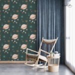 Space Planets and Stars Kids Premium Wallpaper