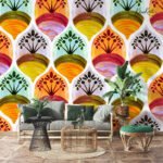 Vibrant Watercolor Stylized Tree Premium Wallpaper