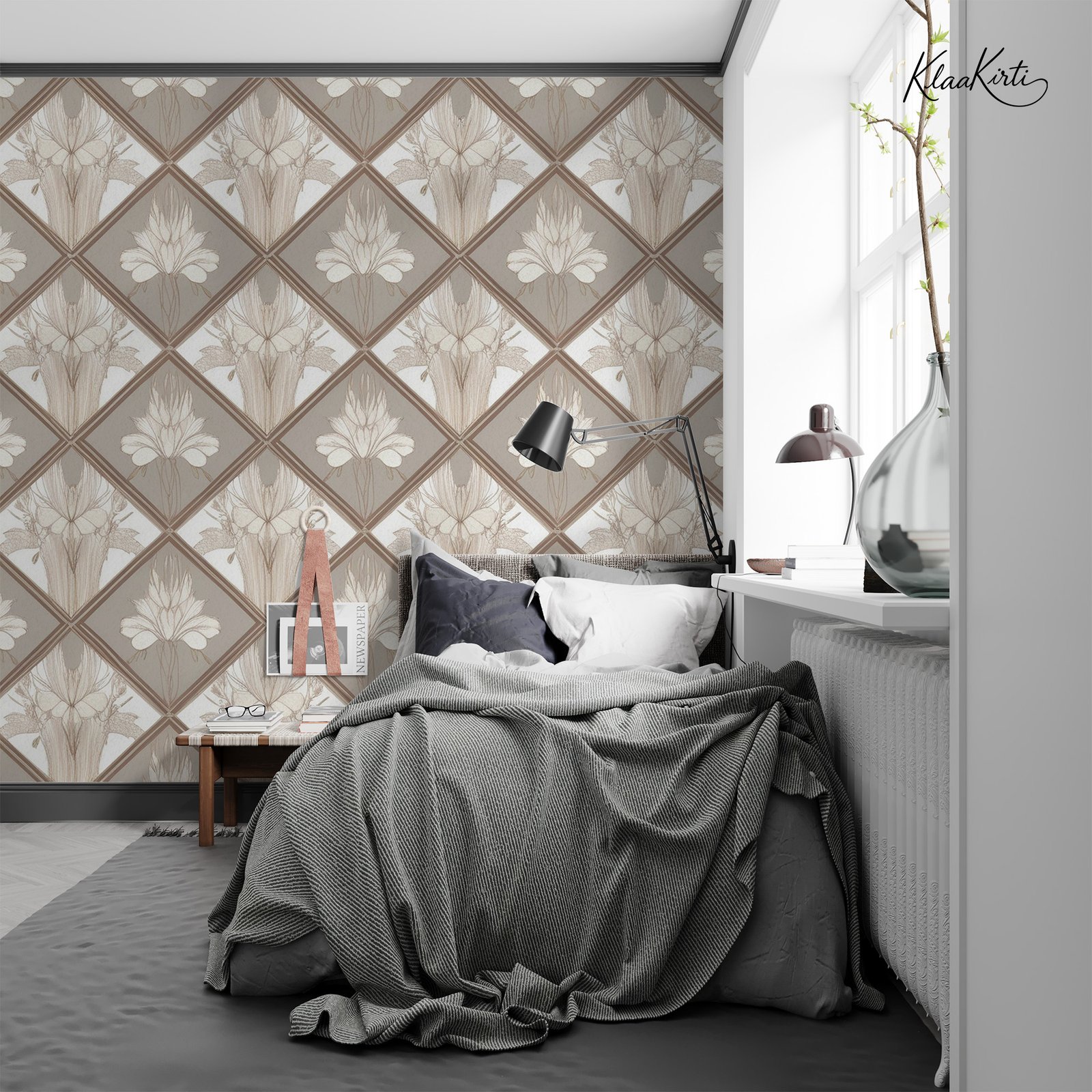 Artboard 8 Vintage Botanical Sketch Premium Wallpaper - Image 1