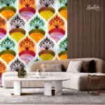 Vibrant Watercolor Stylized Tree Premium Wallpaper - Image 3