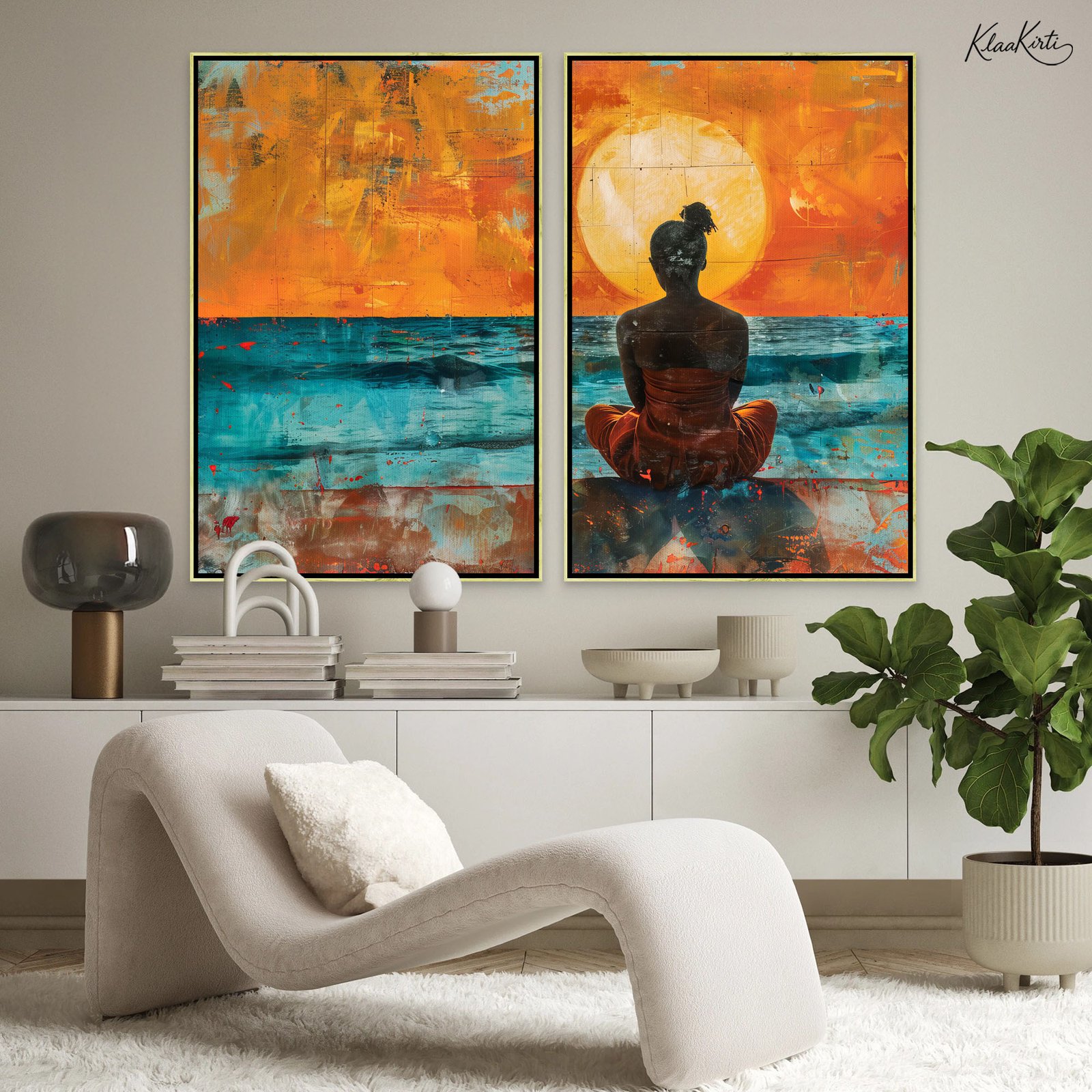 01 Azure Solstice Gallery Wall Art - Image 1