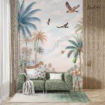 Vintage Cheetah Rainforest Premium Wallpaper