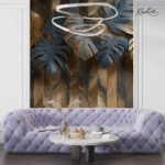 Metallic Tropical Leaves Premium Wallpaper - Image 3