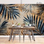 Amber Palm Leaf Premium Wallpaper - Image 4