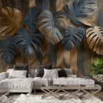Metallic Tropical Leaves Premium Wallpaper - Image 5