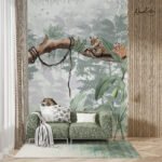 Tropical Jaguar Landscape Premium Wallpaper