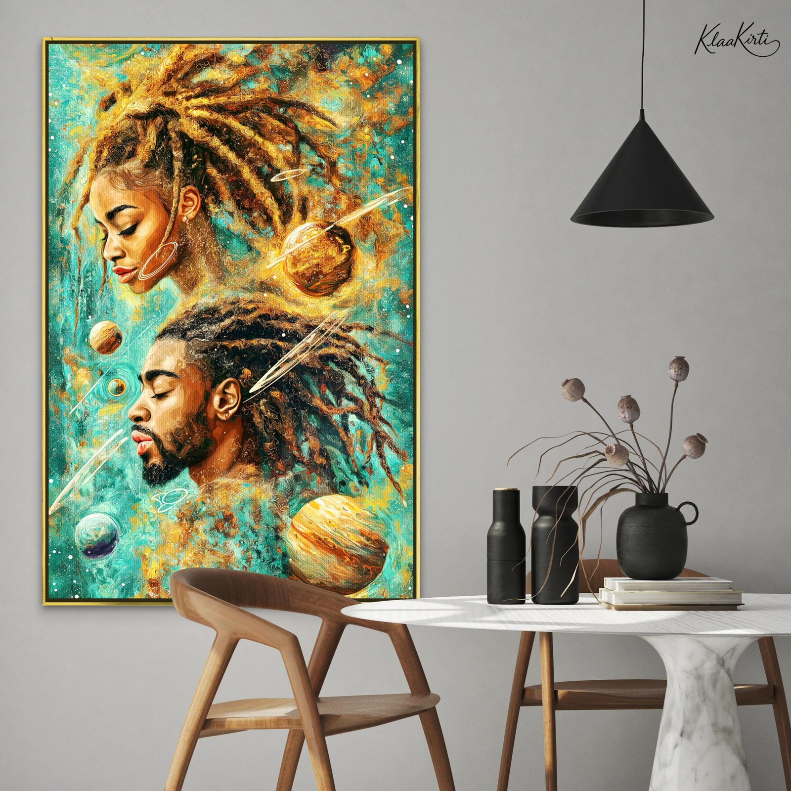 01 Cosmic Lineage Canvas Wall Art - Image 1