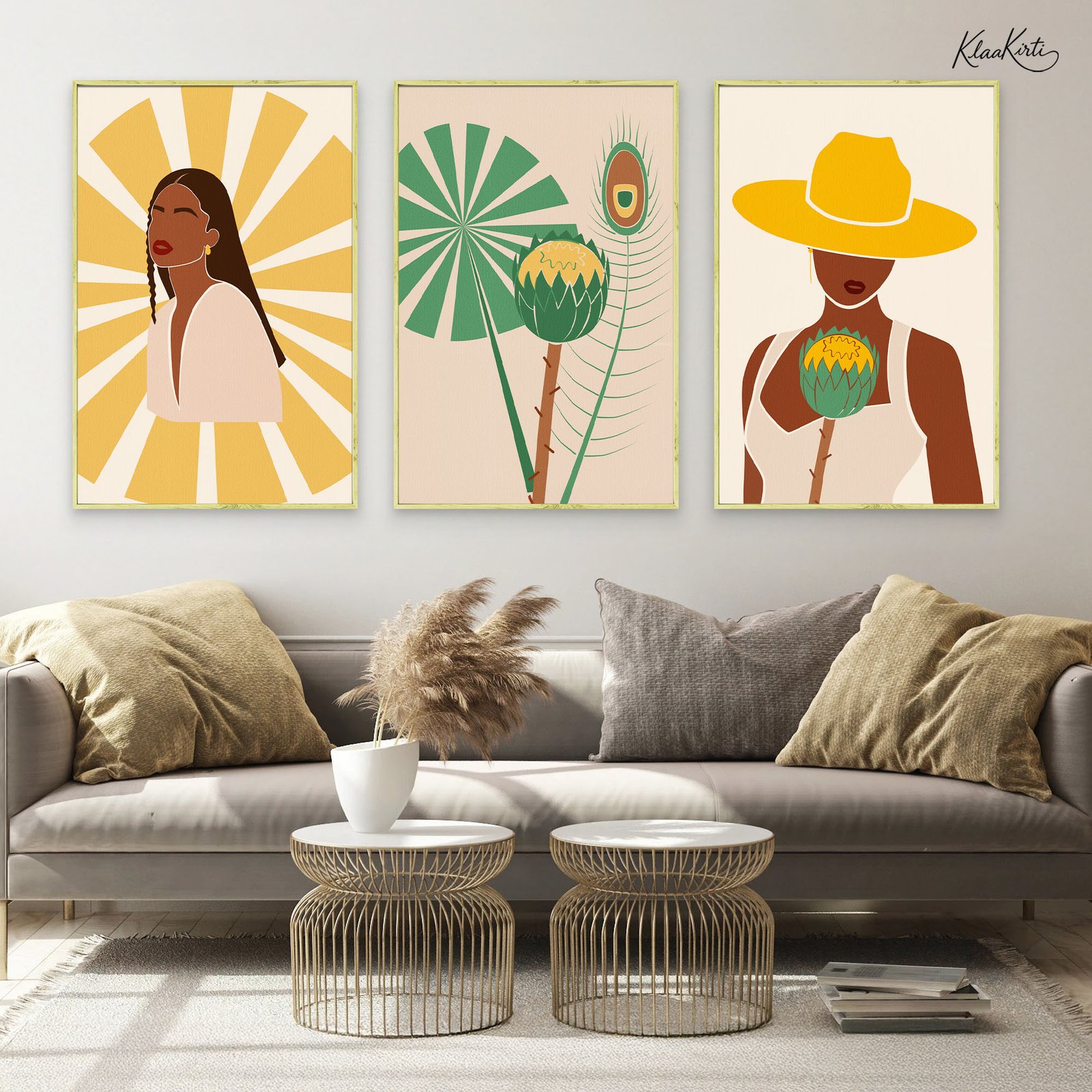 01 The Golden Solis Gallery Wall Art - Image 1