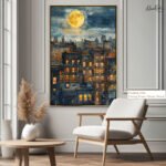 Night Rooftops Canvas wall Art - Image 11