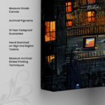 Night Rooftops Canvas wall Art - Image 3