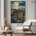 Night Rooftops Canvas wall Art - Image 9